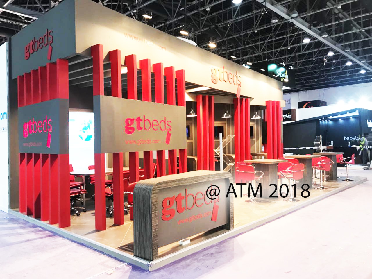 gtbeds exhibition stand for ATM Dubai