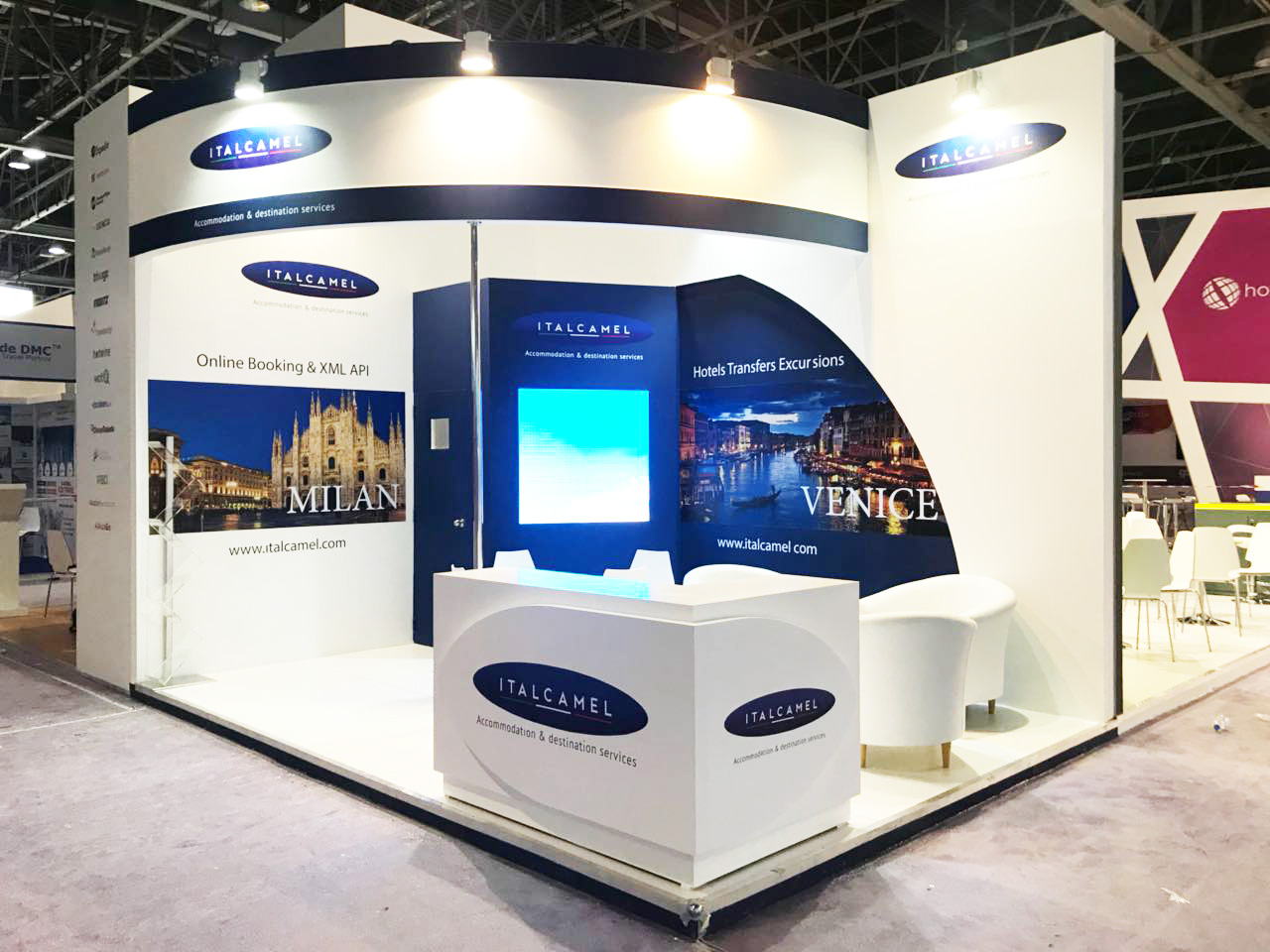 varistadesigns exhibition stand for italcamel at Arabian Travel Market Dubai
