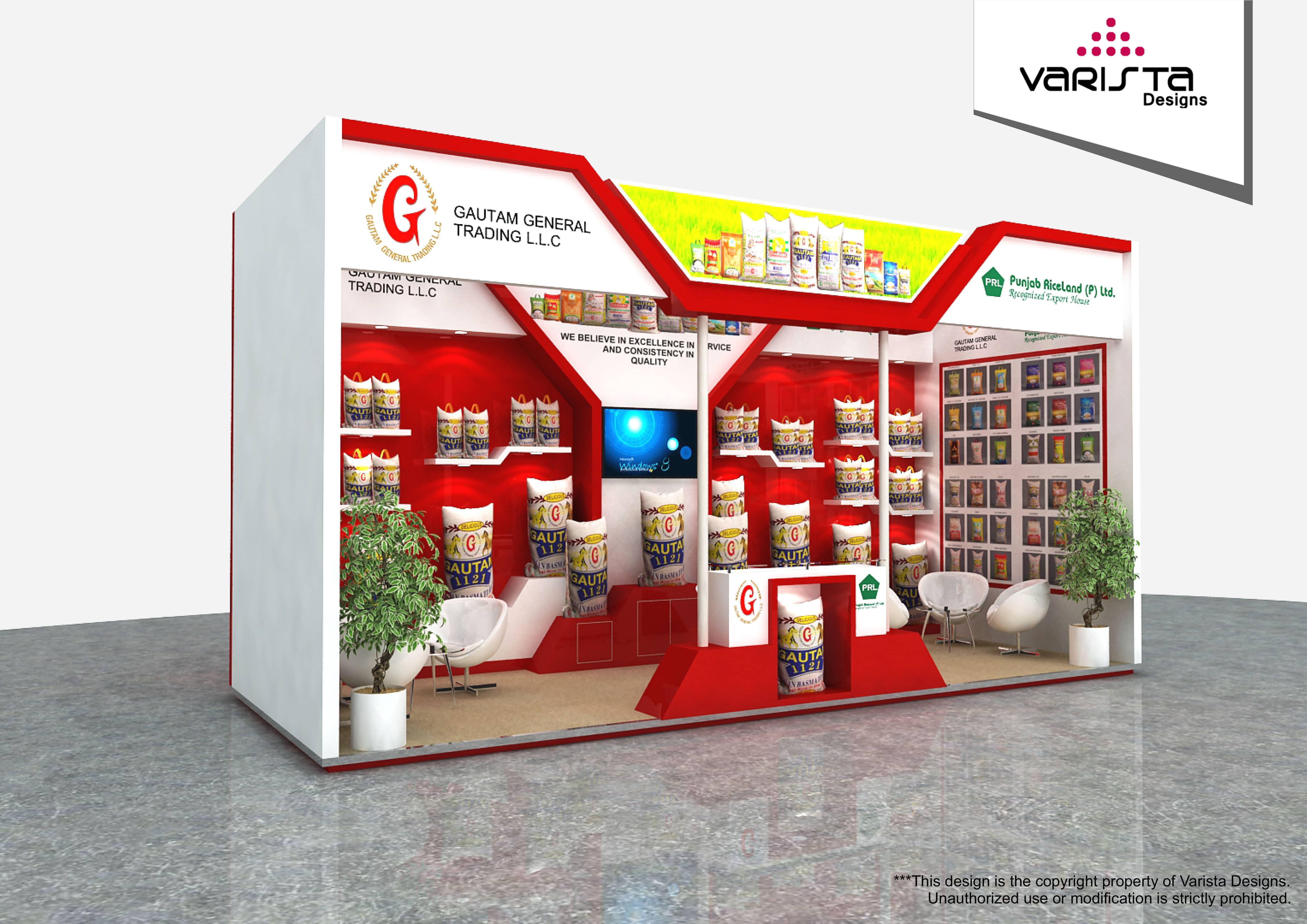 gautham group general traiding exhibition stand designs for gulf food expo dubai