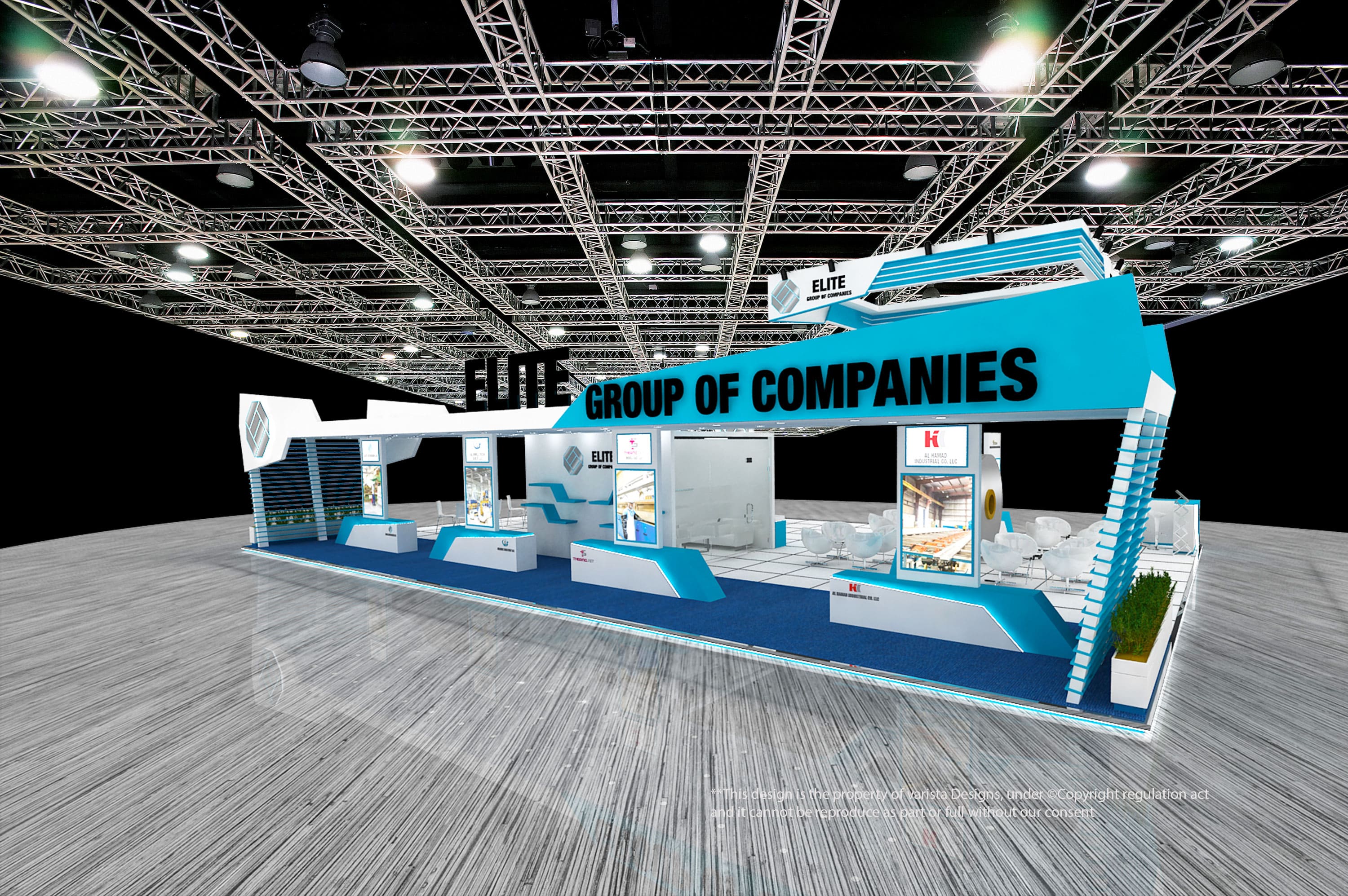 elite group of companies exhibition stand at thebig 5 dubai